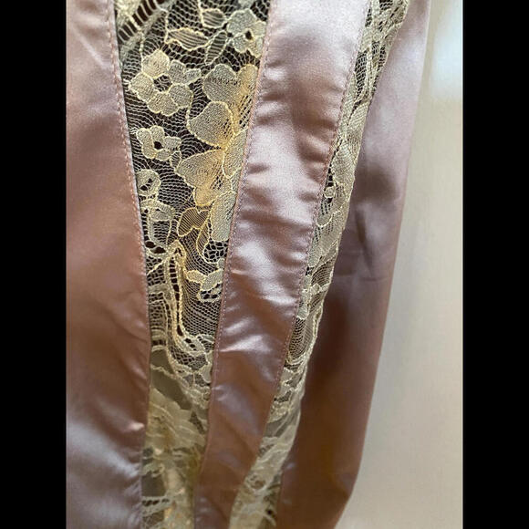 Tan Slip Dress Sleeveless Vintage US 4 - Picture 3 of 6